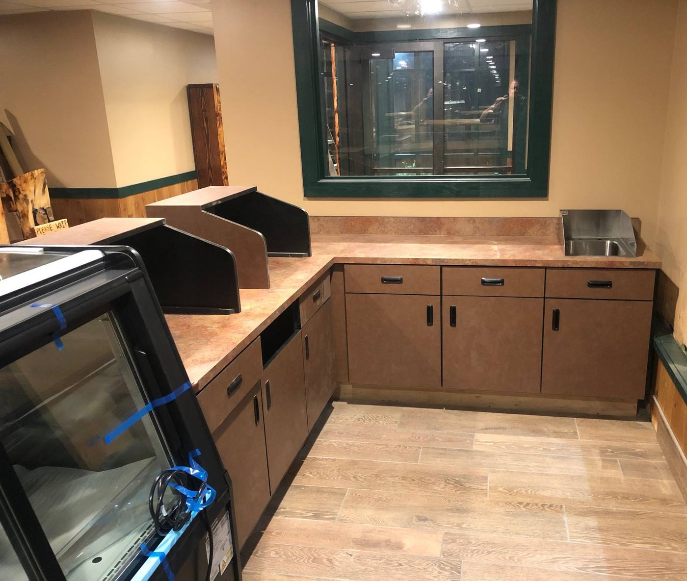 Black Bear Diner: Service-station cabinetry