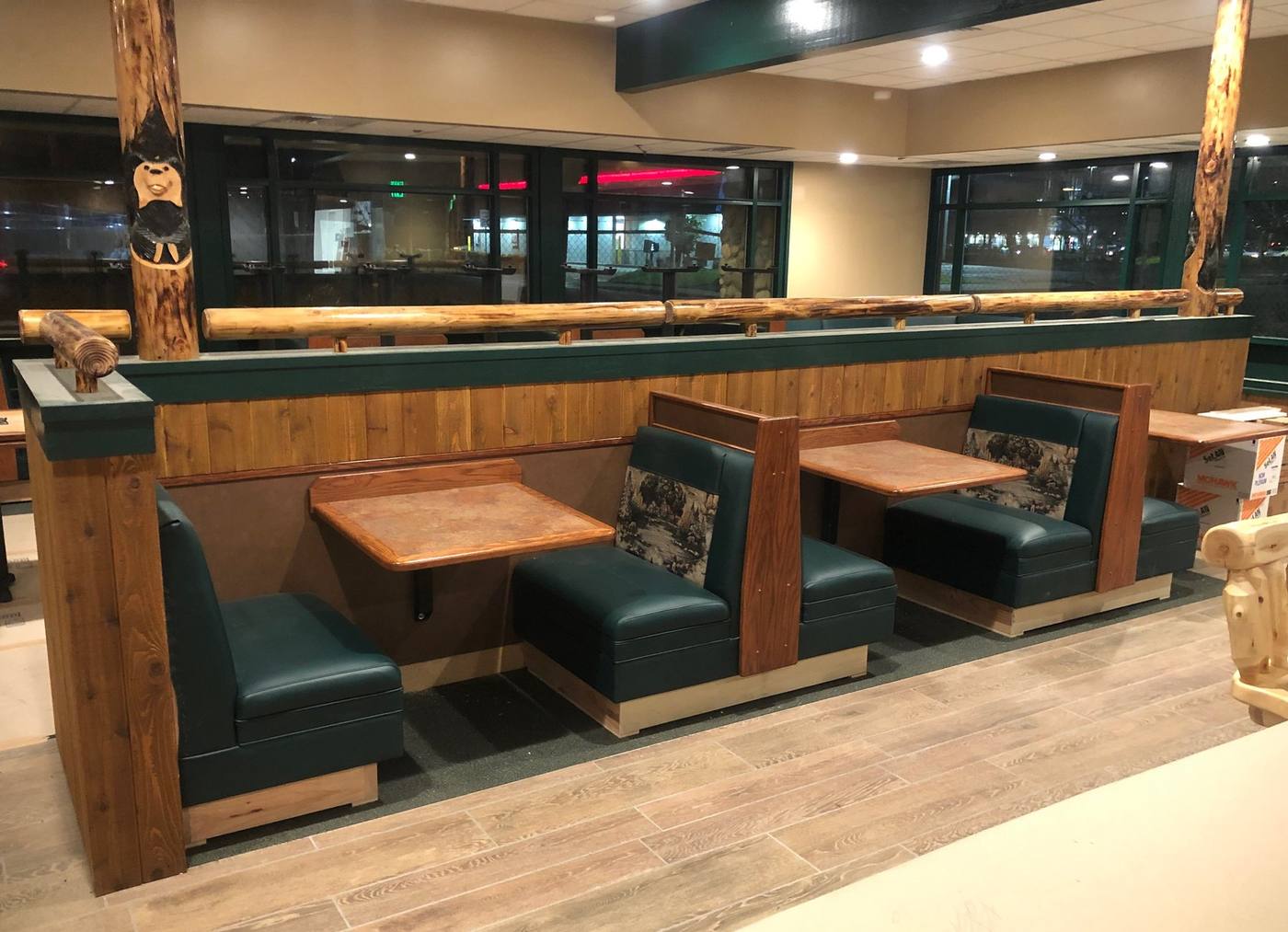 Black Bear Diner: Dining-room millwork