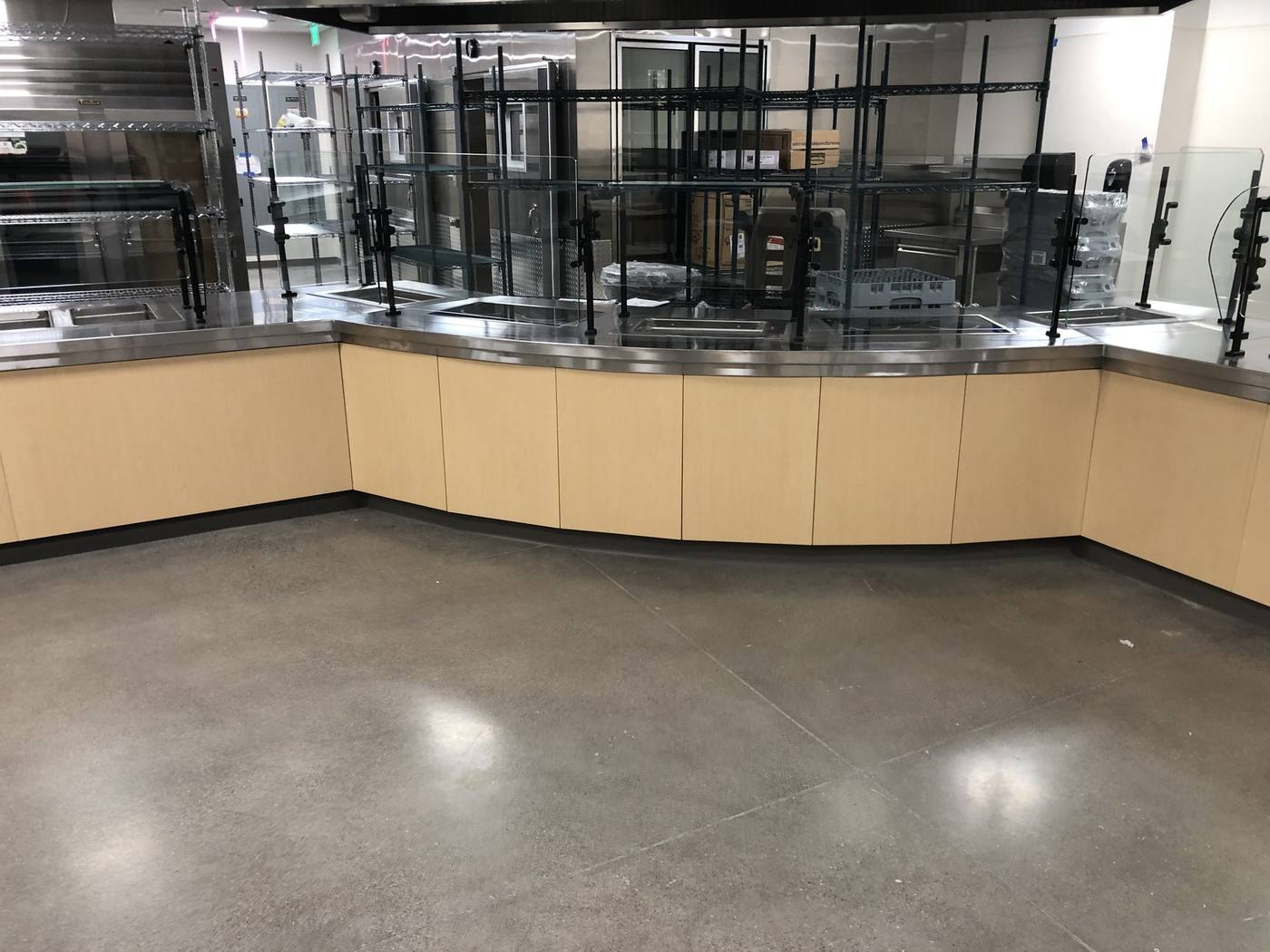 BLSD High School: Corner service cabinetry