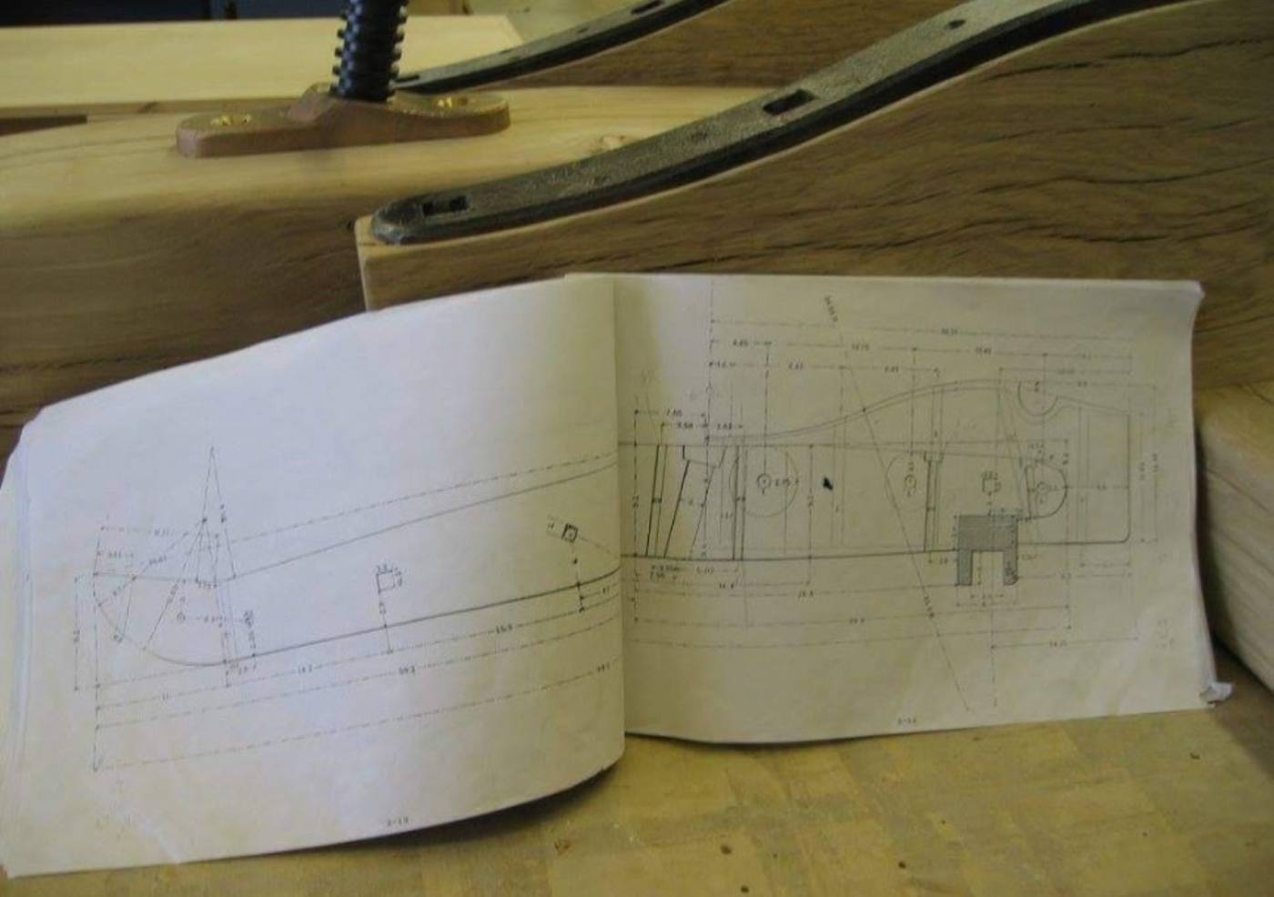 Napoleon Cannon Cradle: Project drawing beside the woodwork