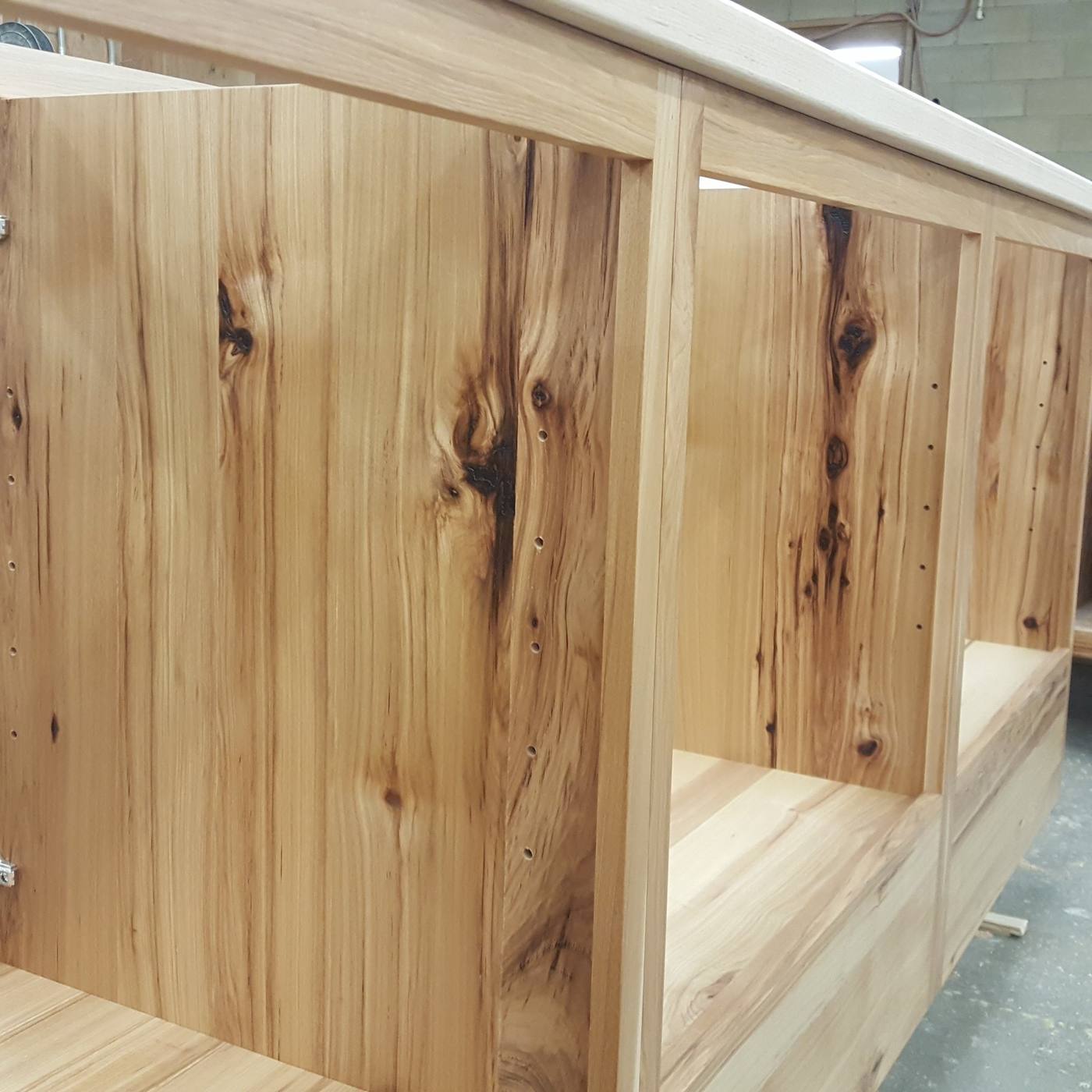 Nosler: Wood display cabinet detail