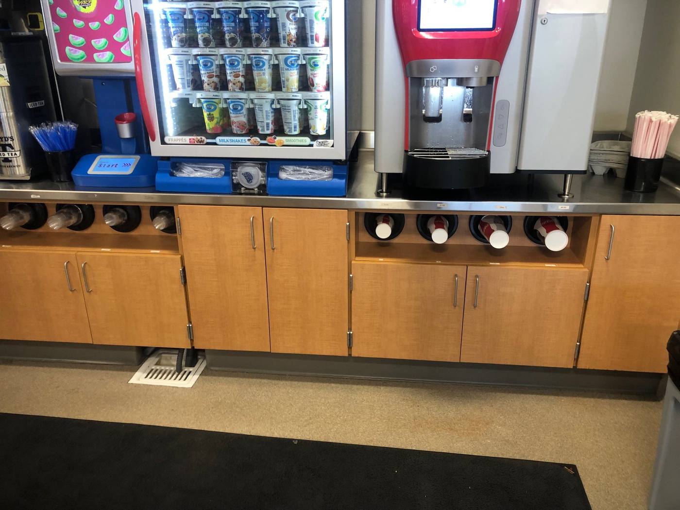 Plateau Travel Plaza: Beverage station cabinetry